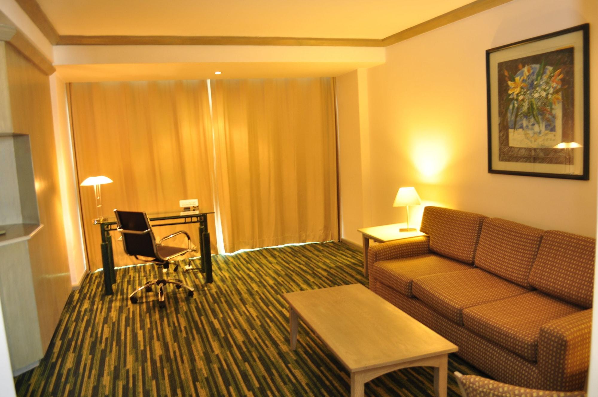 普瑞苏派瑞赛丽笙酒店 墨西哥城 外观 照片 A living room in a typical hotel suite